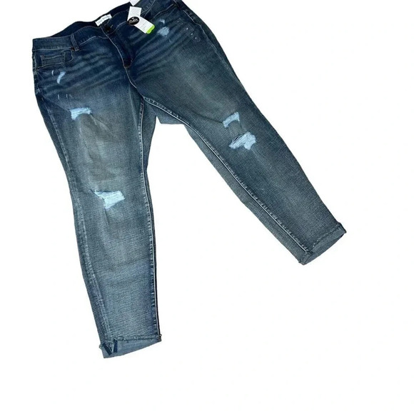 Lane Bryant Super Stretch Curvy Fit Distressed Flex Waist Jeans Size 22 … - Picture 1 of 10